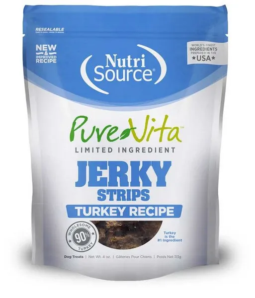 4 oz. Nutrisource Pure  Turkey Jerky - Items on Sale Now